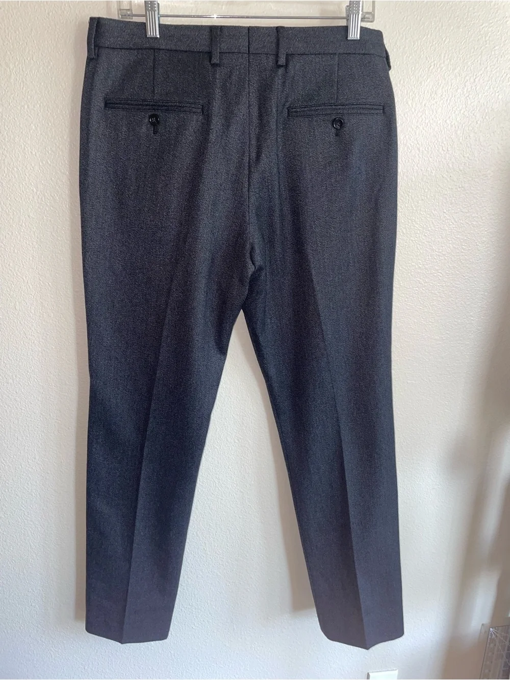NWT J. Crew Men's Dark Charcoal Gray 100% Wool Dress Pants - Size W32 L32